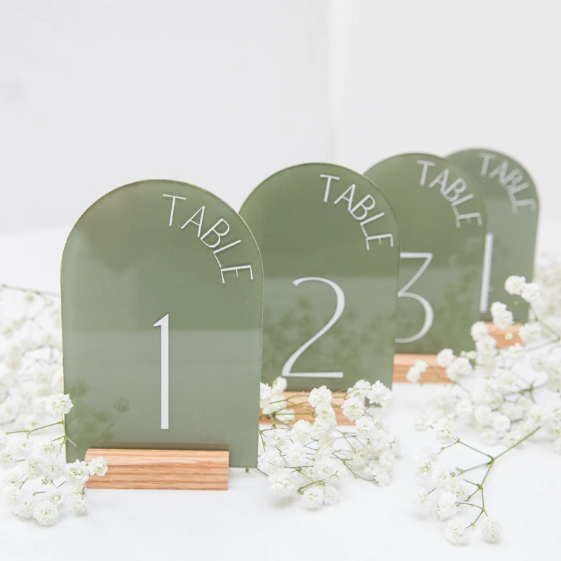 Table Number Gold - ส่วนบุคคลทาสีอะคริลิคงานแต่งงานตารางตัวเลขฐานการประดิษฐ์ตัวอักษร Rustic Arch ตัวเลขสำหรับโมเดิร์นงานแต่งงานของตกแต่งโต๊ะ