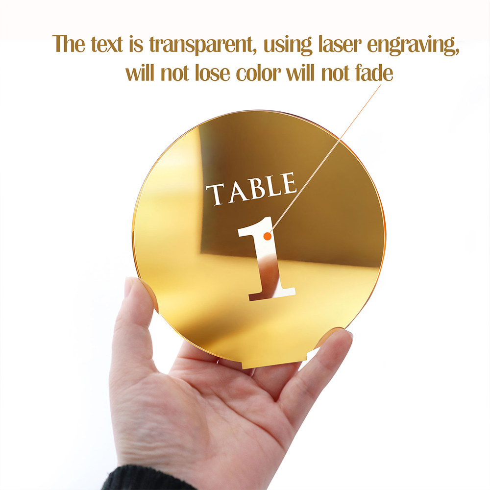 ป้ายอะคริลิคสำหรับงานแต่งงานป้ - Table Number Gold บทวิจารณ์และราคา