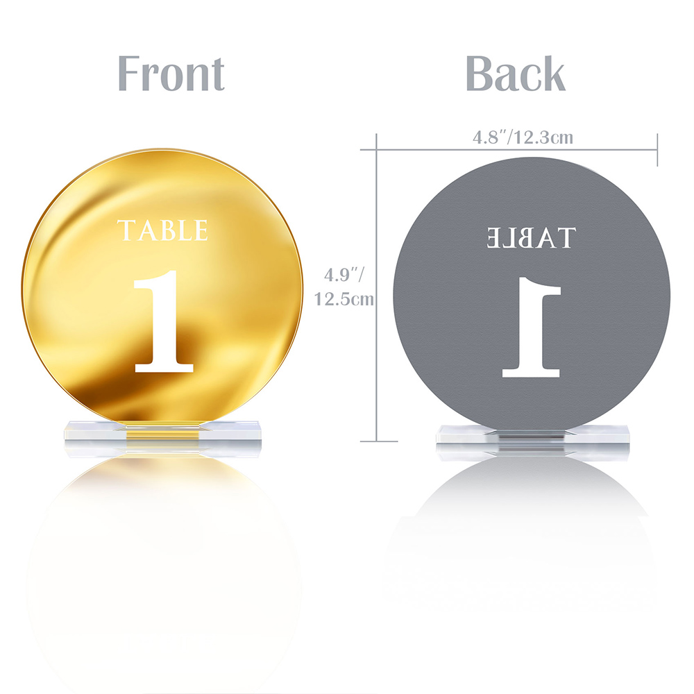 ป้ายอะคริลิคสำหรับงานแต่งงานป้ - Table Number Gold บทวิจารณ์และราคา