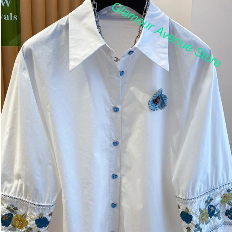 เสื้อเชิ้ตปักลายสีขาวคุณภาพสูง - Good Floral & Wedding Decor Supply Photos บทวิจารณ์และราคา