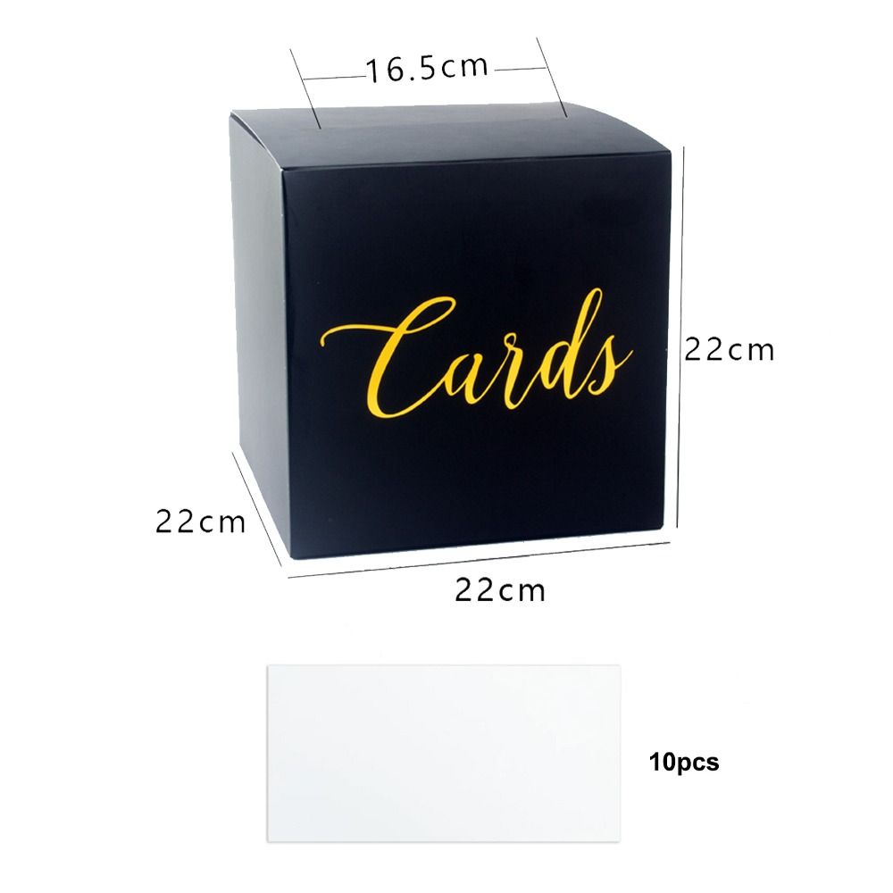 กล่องเก็บของ สีขาว สีดำ กล่องใ - Wedding Card Box บทวิจารณ์และราคา