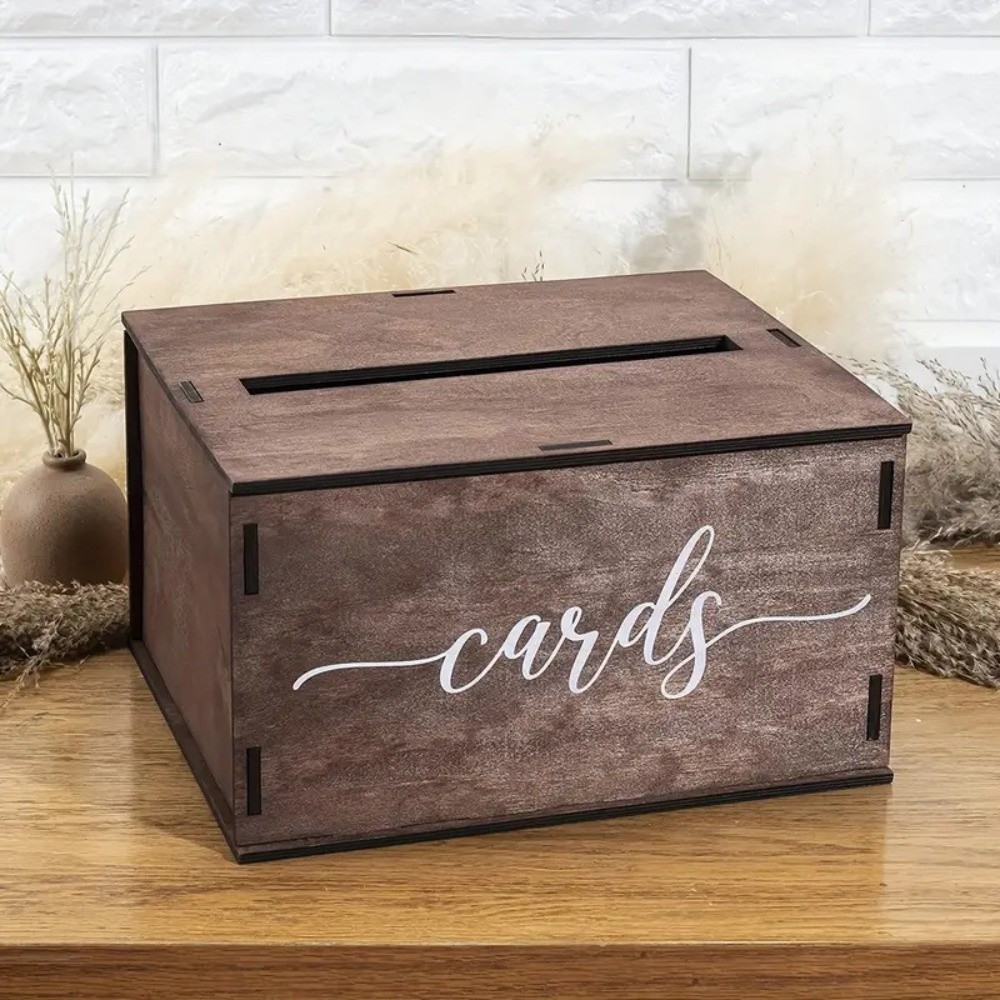 กล่องใส่การ์ดแต่งงานไม้แบบใหม่ - Wedding Card Box บทวิจารณ์และราคา