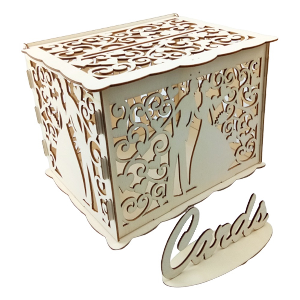 กล่องใส่การ์ดแต่งงานไม้ ขนาด 2 - Wedding Card Box บทวิจารณ์และราคา