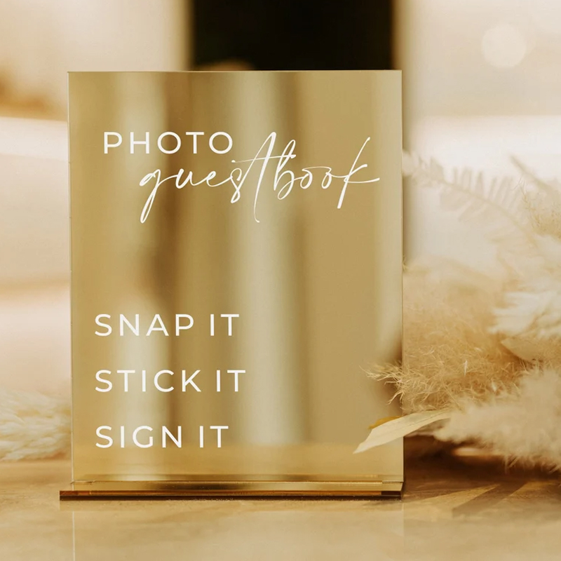 ป้ายแต่งงานกระจกสีทองสี่เหลี่ย - Table Number Gold บทวิจารณ์และราคา