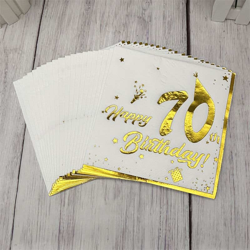 10 ชิ้น กระดาษเช็ดปากสีทอง สุข - Table Number Gold บทวิจารณ์และราคา
