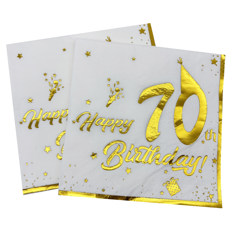 10 ชิ้น กระดาษเช็ดปากสีทอง สุข - Table Number Gold บทวิจารณ์และราคา