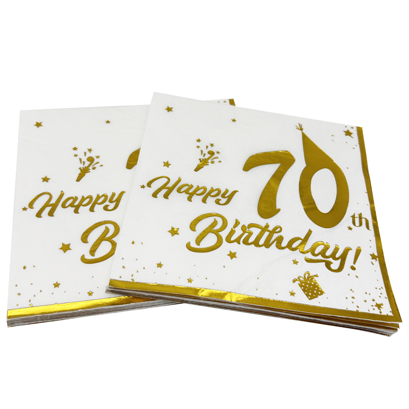 10 ชิ้น กระดาษเช็ดปากสีทอง สุข - Table Number Gold บทวิจารณ์และราคา
