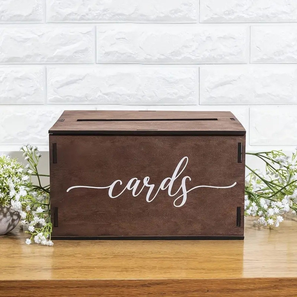 กล่องใส่การ์ดแต่งงานไม้ใหม่พร้ - Wedding Card Box บทวิจารณ์และราคา