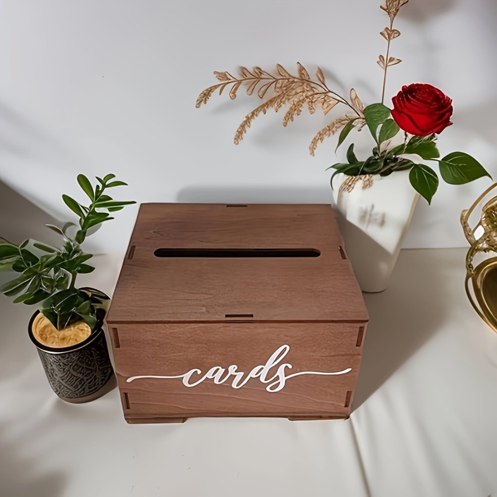 กล่องใส่การ์ดแต่งงานไม้ใหม่พร้ - Wedding Card Box บทวิจารณ์และราคา