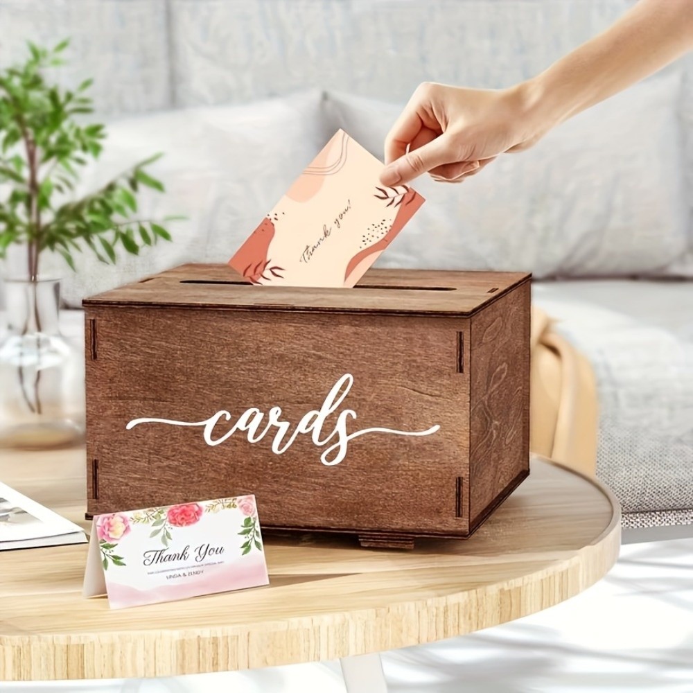 กล่องใส่การ์ดแต่งงานไม้ใหม่พร้ - Wedding Card Box บทวิจารณ์และราคา