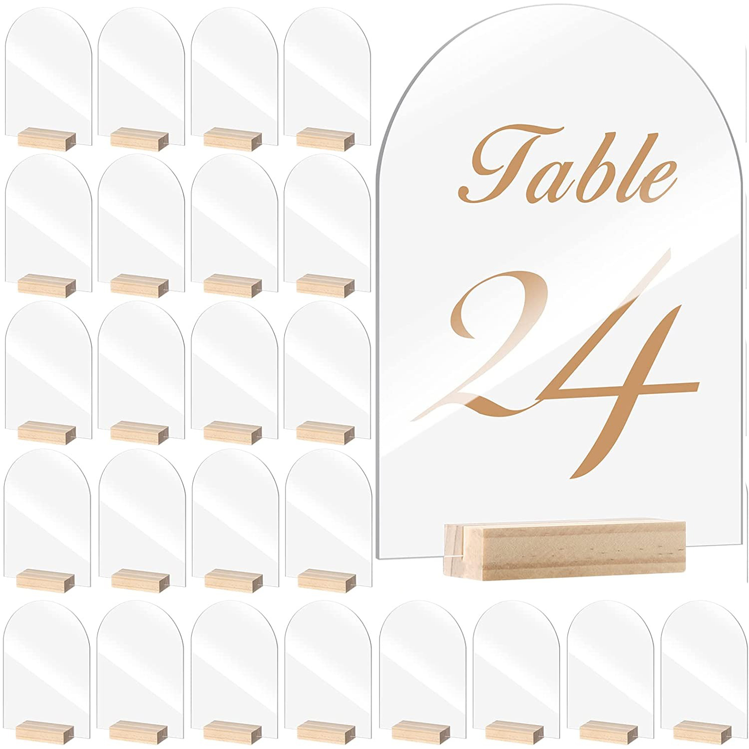 10/20/30/50PCS Arch ป้ายอะคริล - Table Number Gold บทวิจารณ์และราคา
