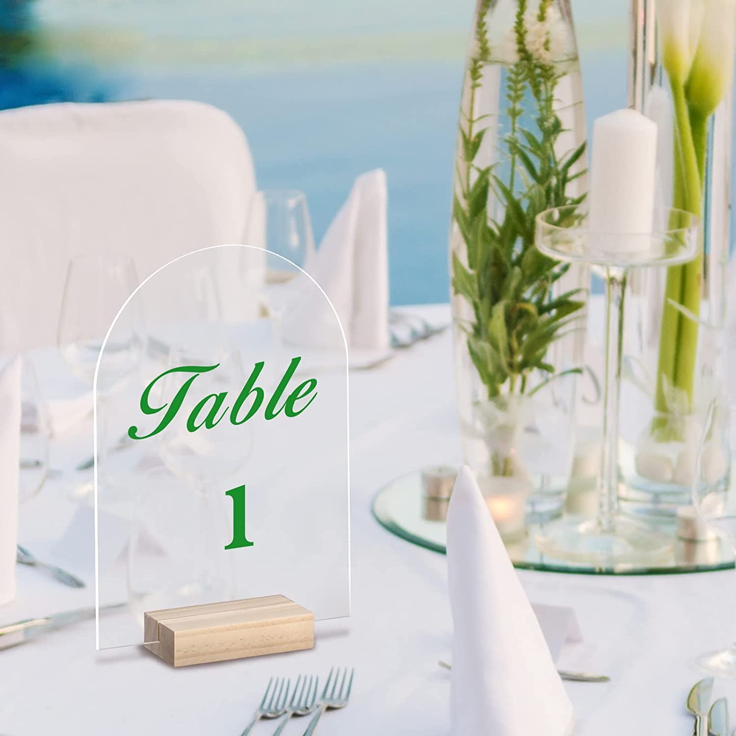10/20/30/50PCS Arch ป้ายอะคริล - Table Number Gold บทวิจารณ์และราคา