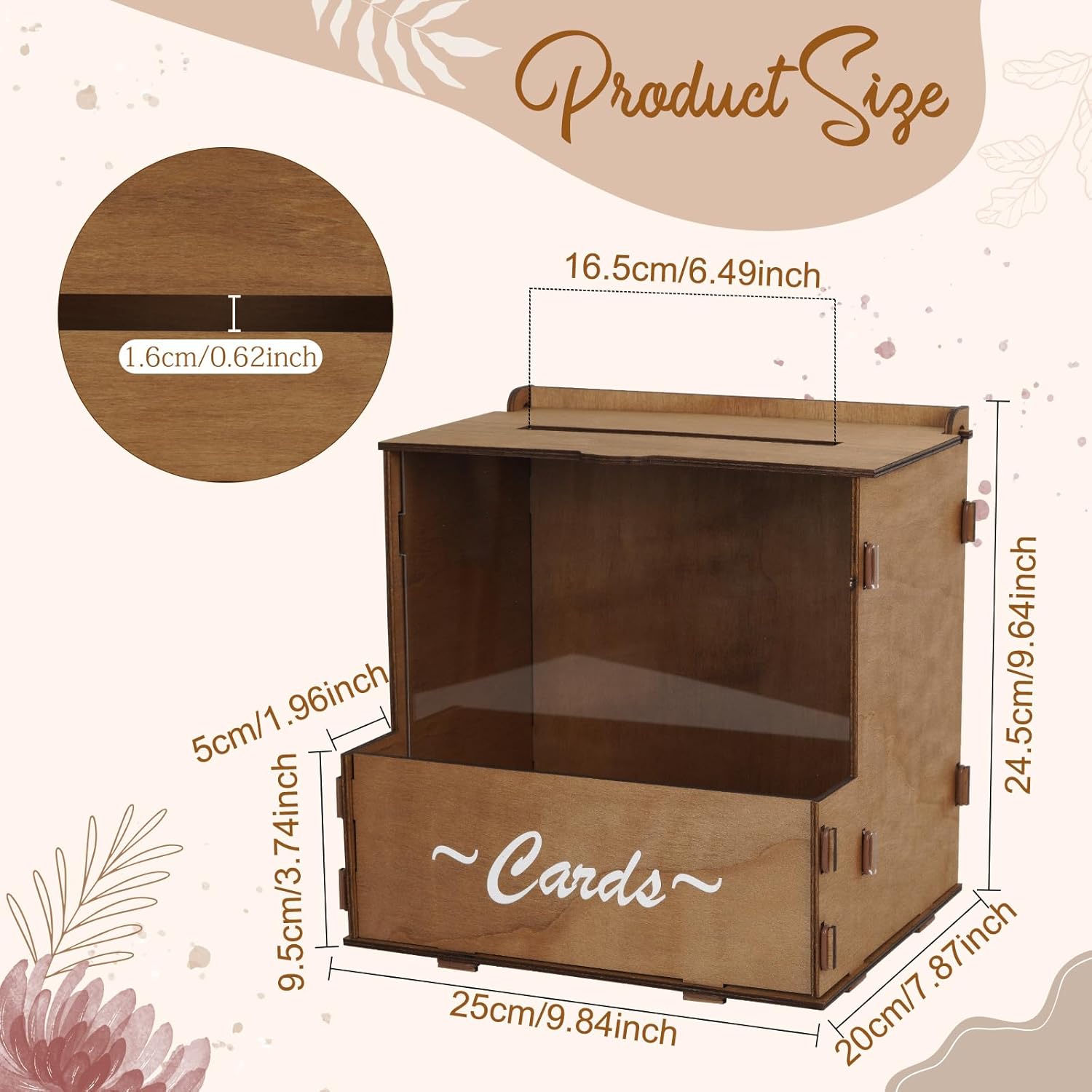 กล่องใส่การ์ดแต่งงานไม้พร้อมรา - Wedding Card Box บทวิจารณ์และราคา