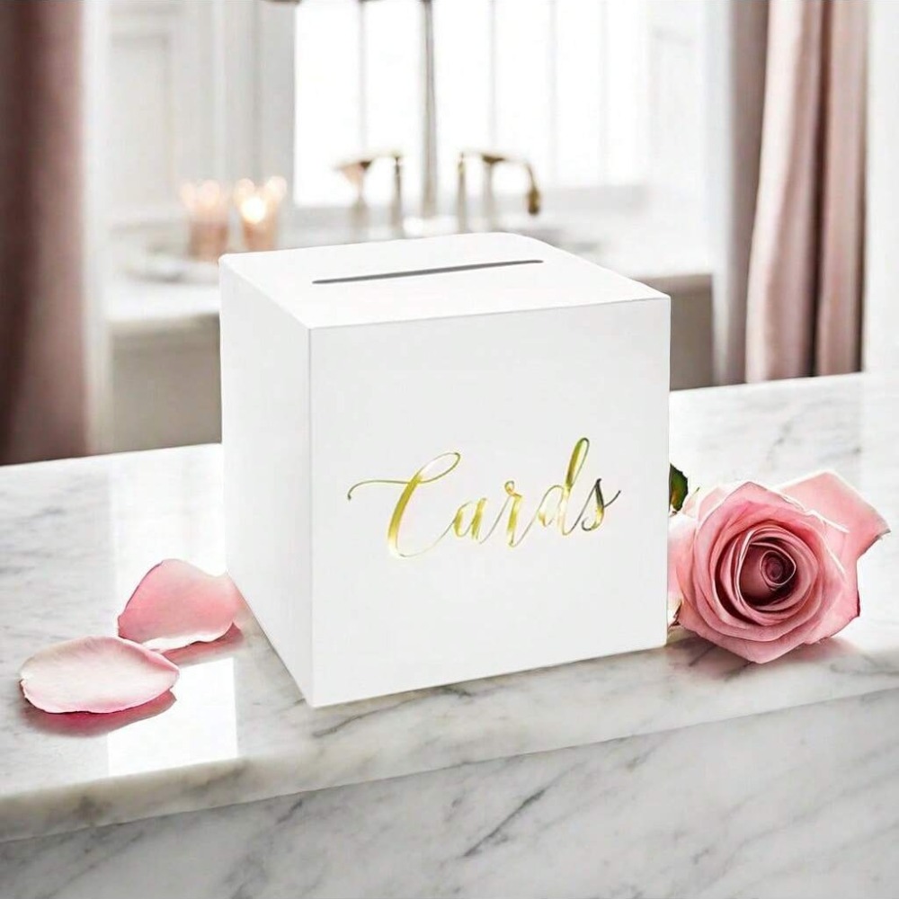 กล่องการ์ดแต่งงานสีขาวดำสุดสร้ - Wedding Card Box บทวิจารณ์และราคา