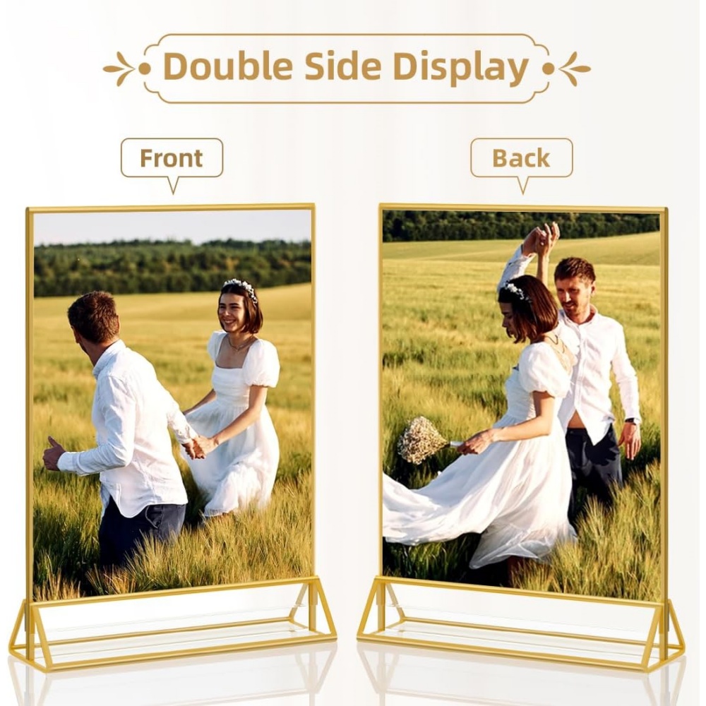 กรอบรูปอะคริลิคสีทอง 6 ชิ้น ขน - Table Number Gold บทวิจารณ์และราคา