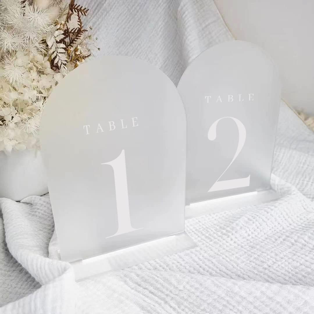 ป้ายเลขโต๊ะอะคริลิคทรงโค้งพร้อ - Table Number Gold บทวิจารณ์และราคา