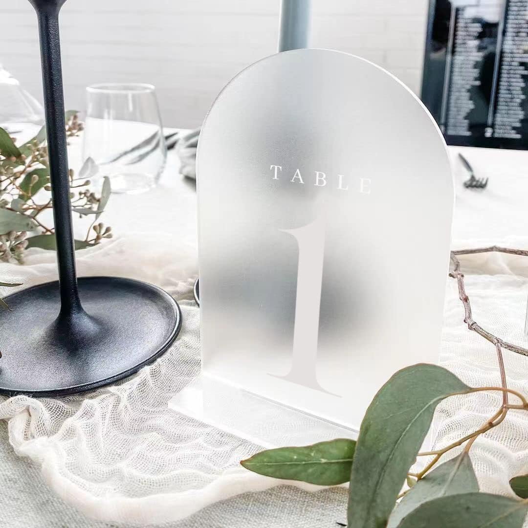 ป้ายเลขโต๊ะอะคริลิคทรงโค้งพร้อ - Table Number Gold บทวิจารณ์และราคา