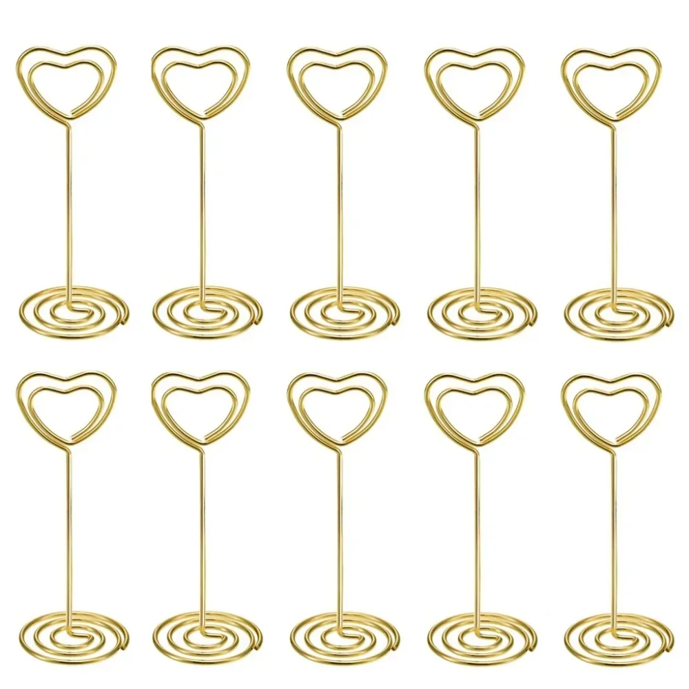10 ชิ้นรูปหัวใจตารางชื่อ Place - Table Number Gold บทวิจารณ์และราคา