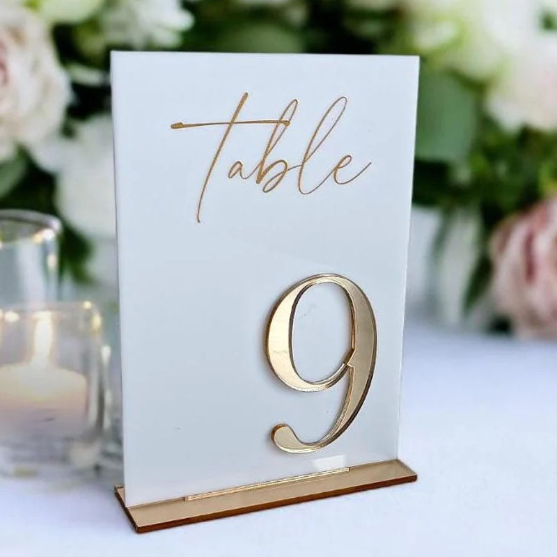 หมายเลขโต๊ะงานแต่งงานสำหรับพิธ - Table Number Gold บทวิจารณ์และราคา