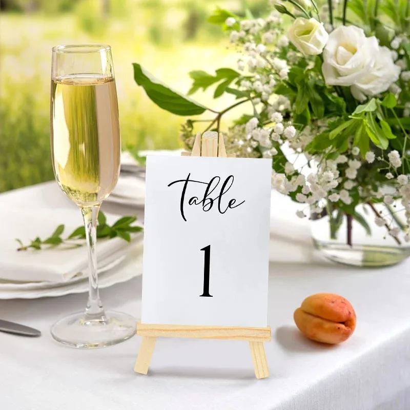 10 ชิ้นไม้มินิขาตั้งกรอบเดสก์ท - Table Number Gold บทวิจารณ์และราคา